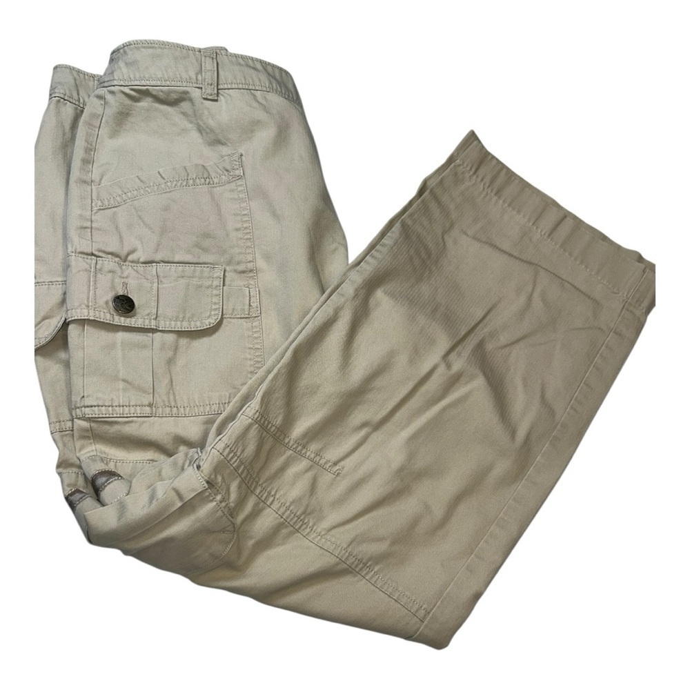 Cato Women Pants 8 Beige Capri Rhinestone City Contemporary Stretch Cargo Modern - Picture 10 of 12